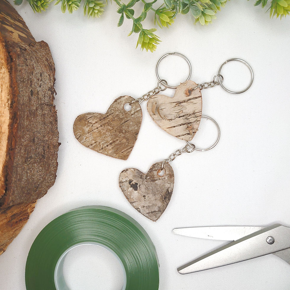 Birch Heart Keyring
