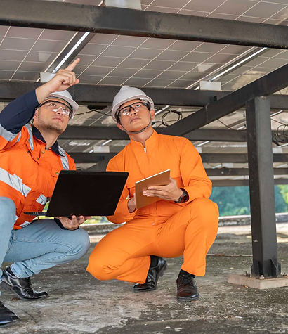Technician working on solar panels, solar panel maintenance, solar panel repair, solar panels