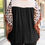 Thumbnail: Black Waffle Knit Animal Print Ruffle Sleeves Plus Size Top