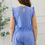 Thumbnail: Sky Blue Ruffled Sleeveless Little Girl's Romper