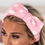 Thumbnail: Pink Polka Dot Bow Elastic Makeup Headband