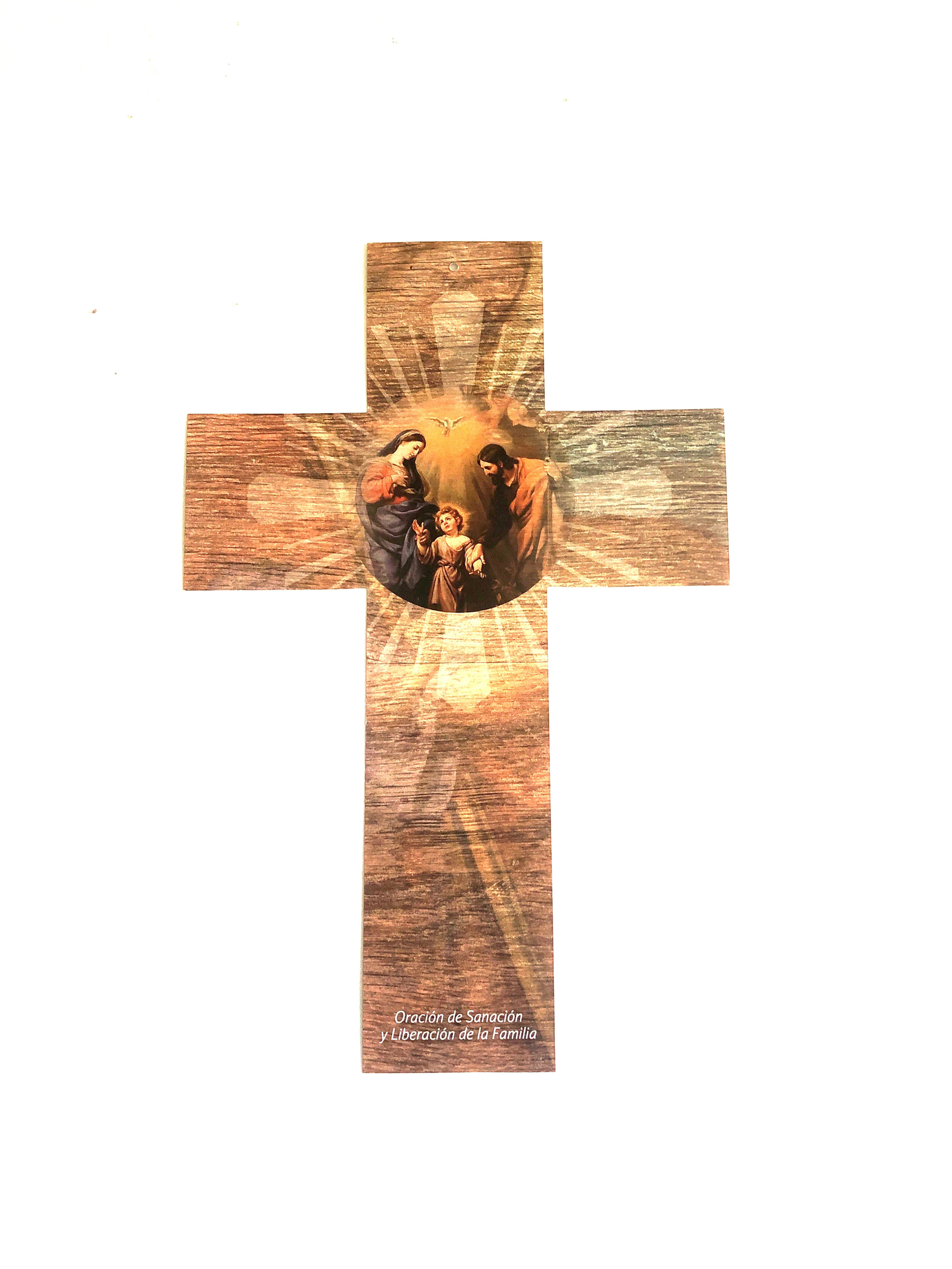 V010 Cruz De La  Sagrada Familia Con Oración De La Familia 