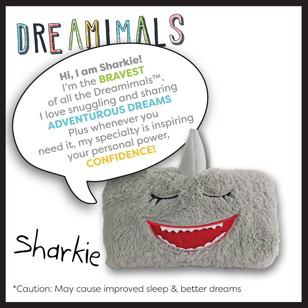 Thumbnail: Sharkie Dreamimal Pillow Stops NIGHTMARES and Home Reminder Hand Sanitiser