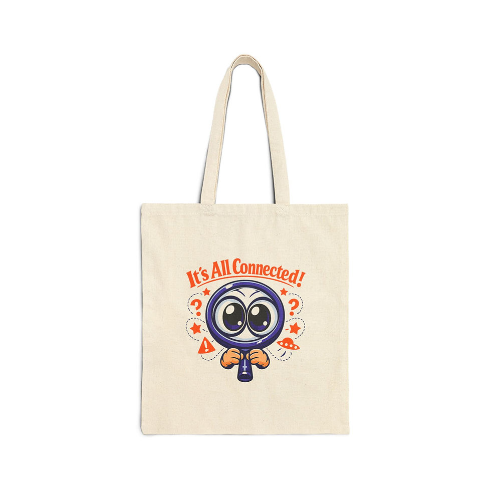 Thumbnail: It's All Connected Tote | funny conspiracy, stamped fact
