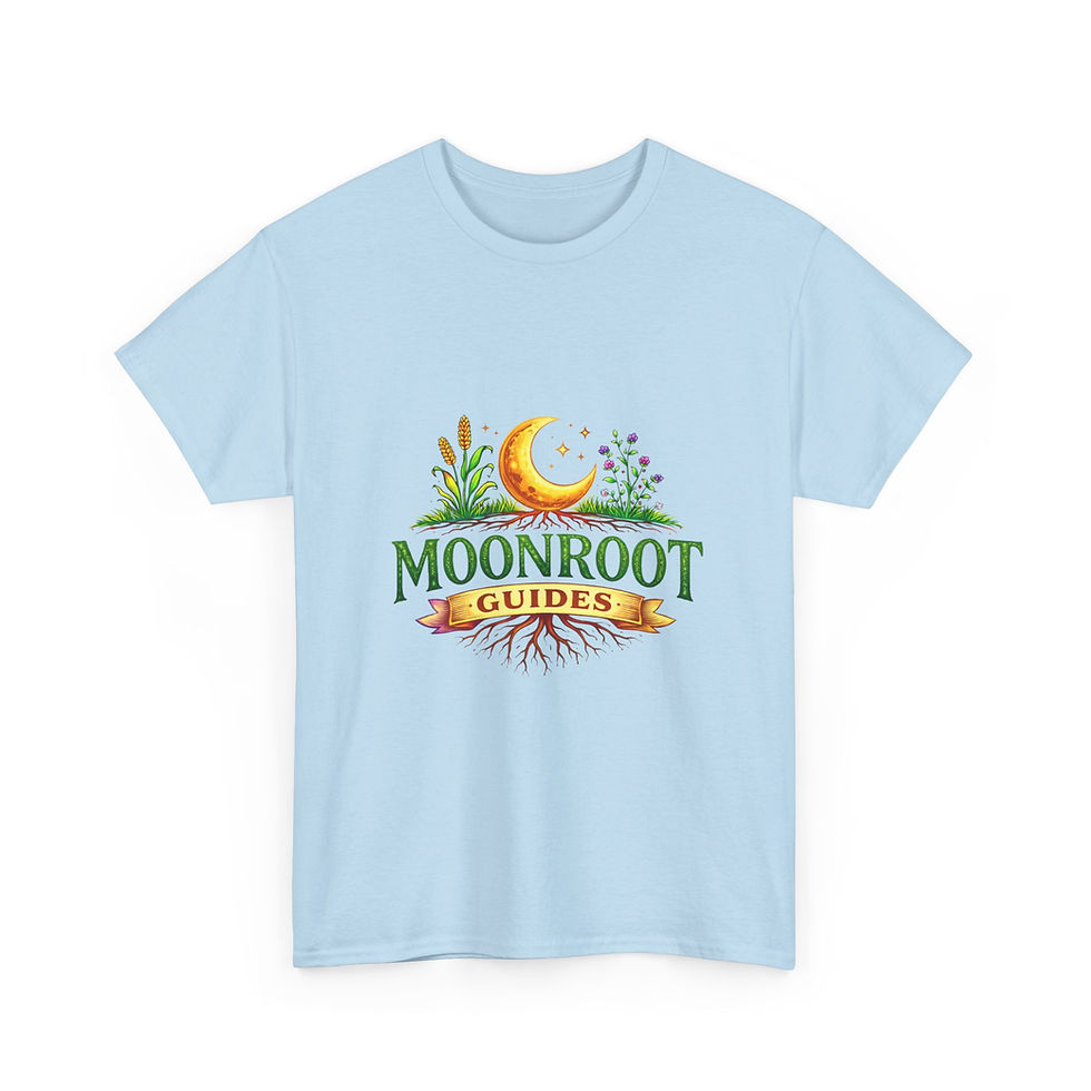 Thumbnail: Moonroot Guides: T-Shirt Botanical Moon & Roots Logo Tee