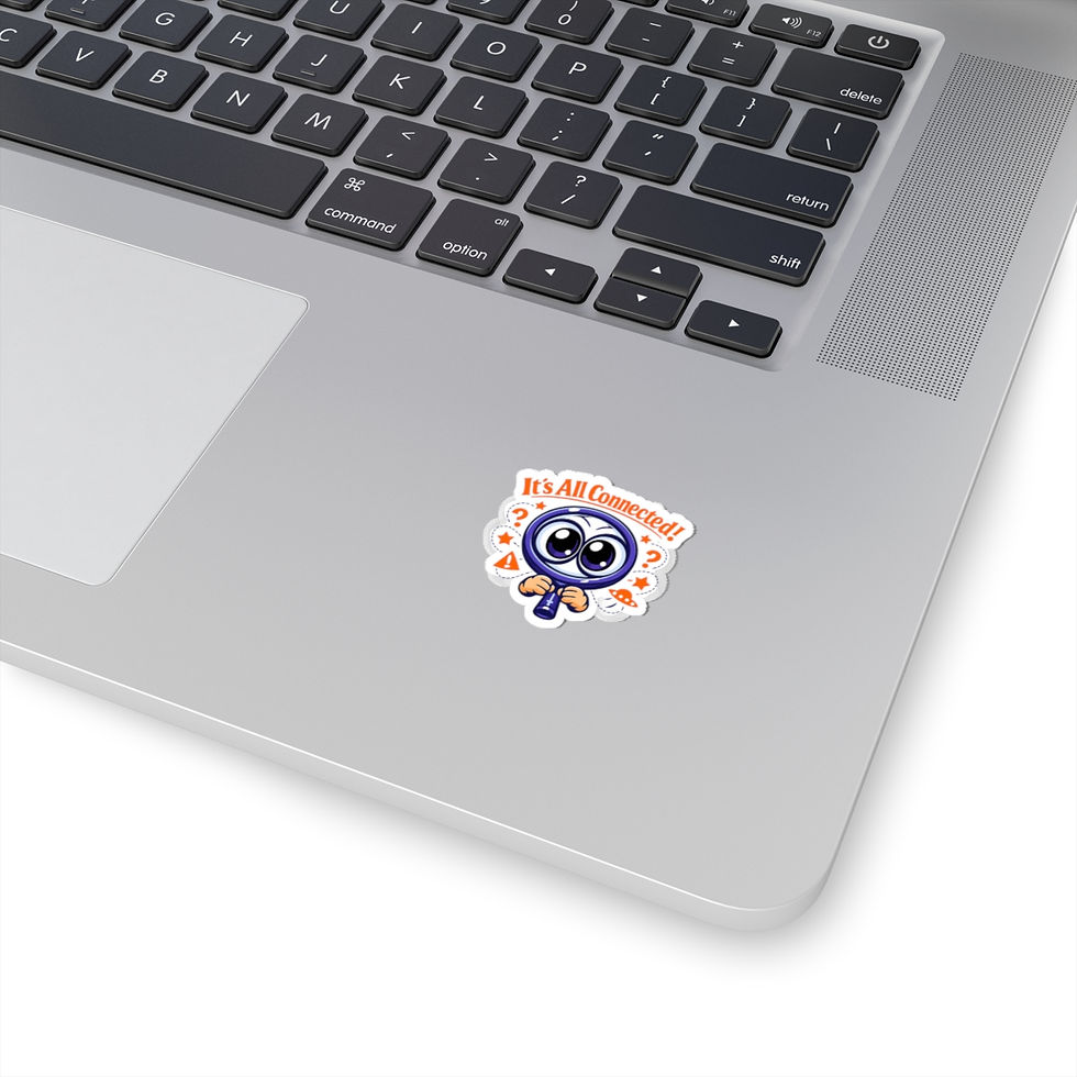 Thumbnail: It's All Connected, Kiss-Cut Stickers | funny conspiracy, stamped fact
