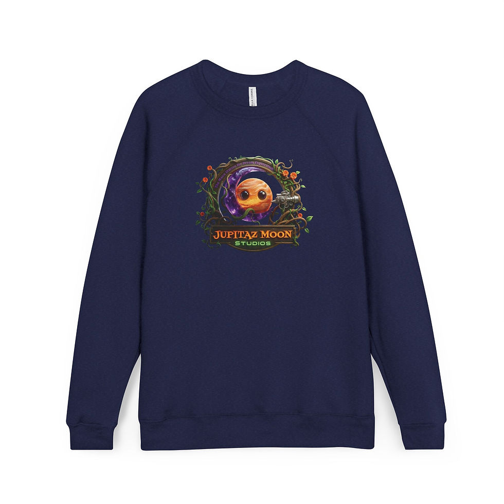 Thumbnail: Jupiter Moon Studios Crewneck Sweatshirt — Vintage Astronaut Pumpkin Art