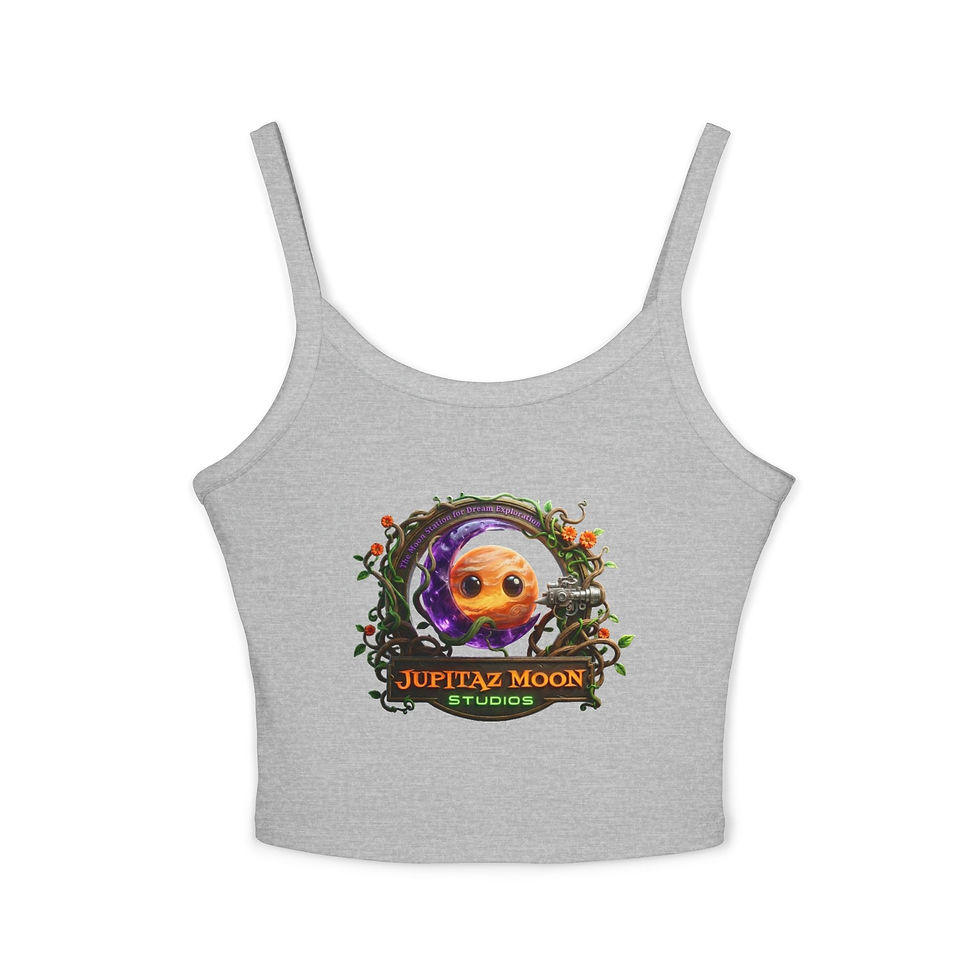 Thumbnail: Jupitaz Moon Studios Crop Tank: Whimsical Cosmic Mushroom Graphic