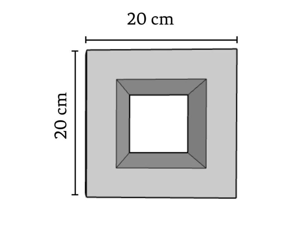 cobogó de concreto quadro com as medidas