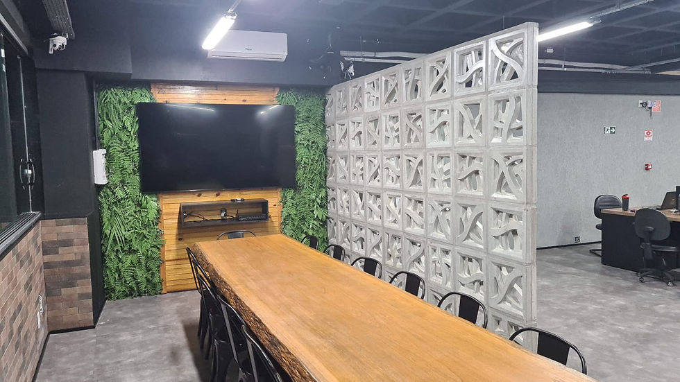 obogó decorativo de concreto em ambiente interno