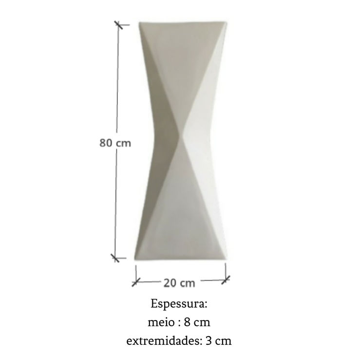 Revestimentos 3D para parede com design geométrico em concreto
