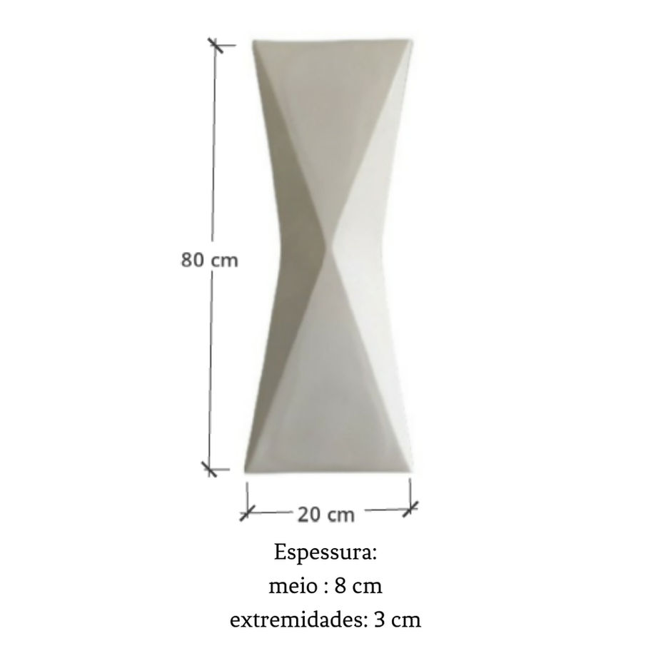 Revestimentos 3D para parede com design geométrico em concreto