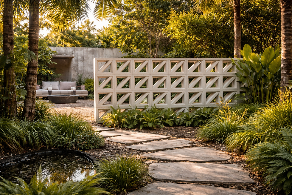 cobogó concreto fechamento ventilado para área externa