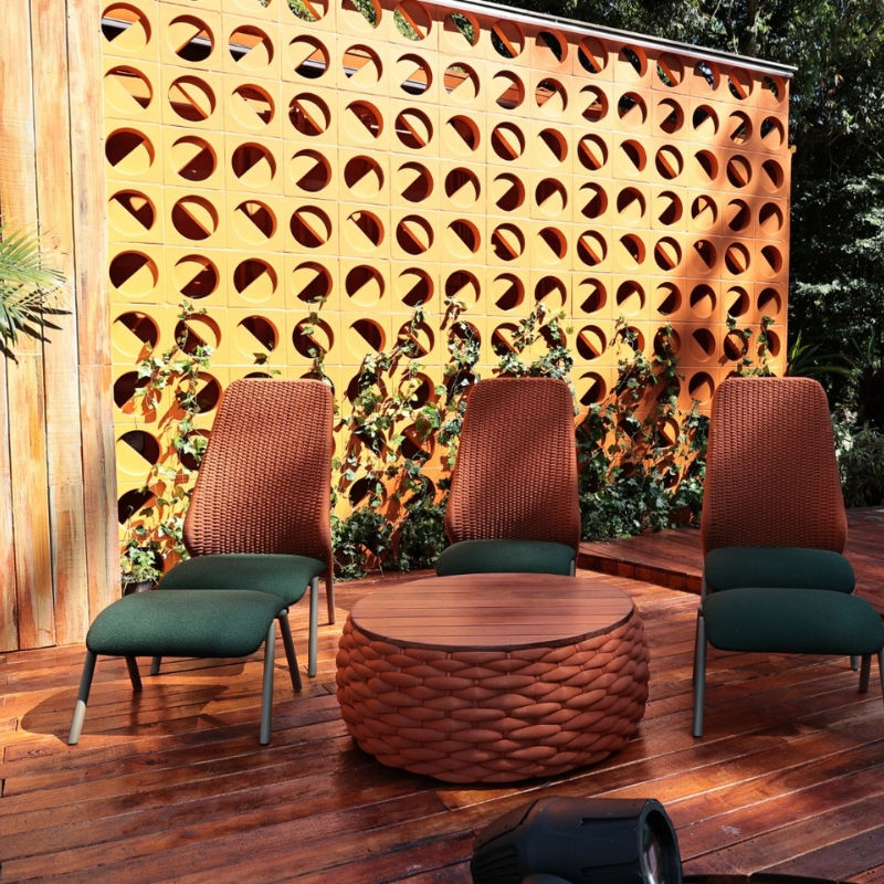 cobogó de concreto meia lua para fachada arquitetônica