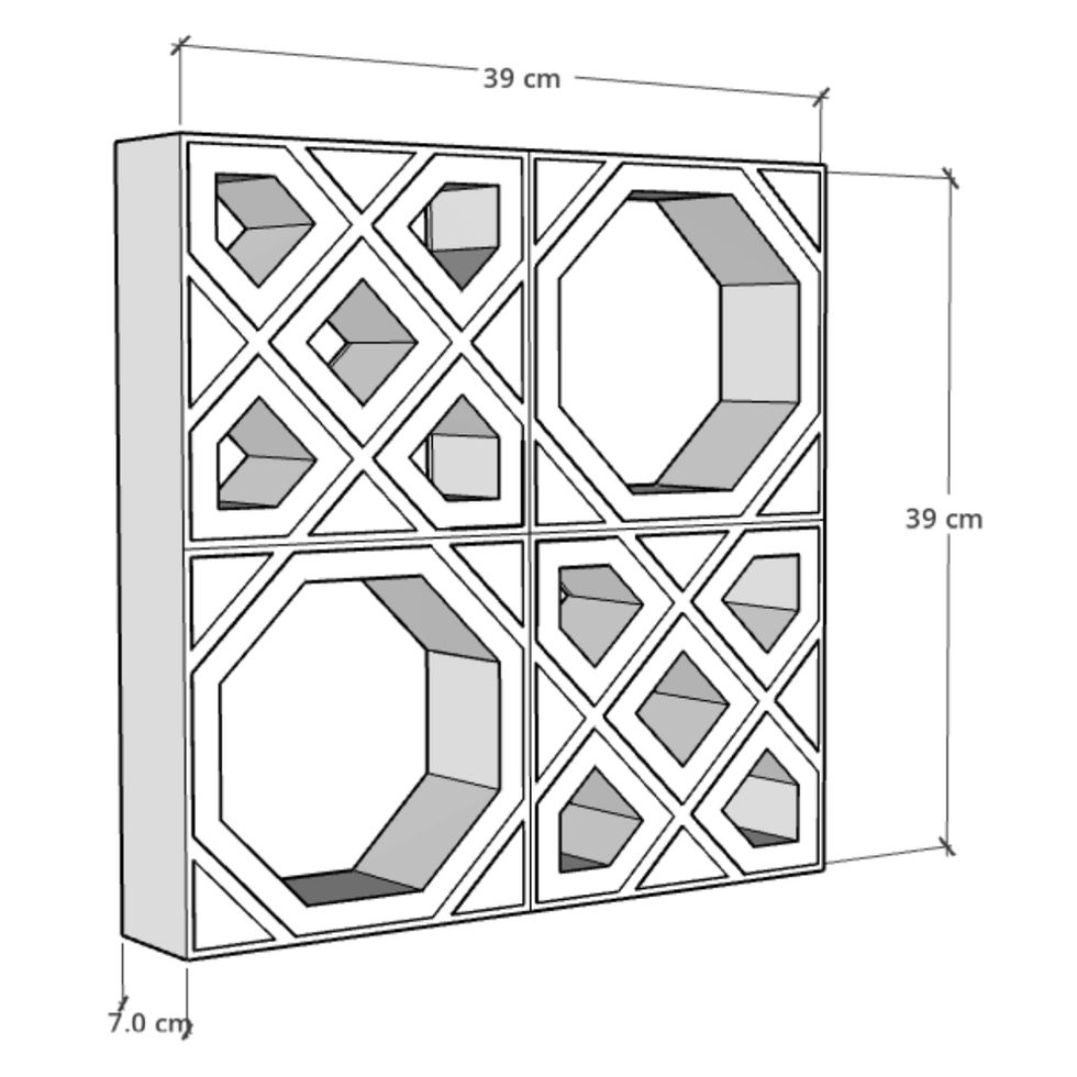 cobogó de concreto árabe pré-moldado detalhe geométrico