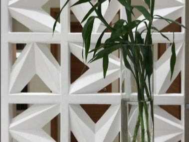 painel decorativo de cobogó de concreto com design arquitetônico moderno
