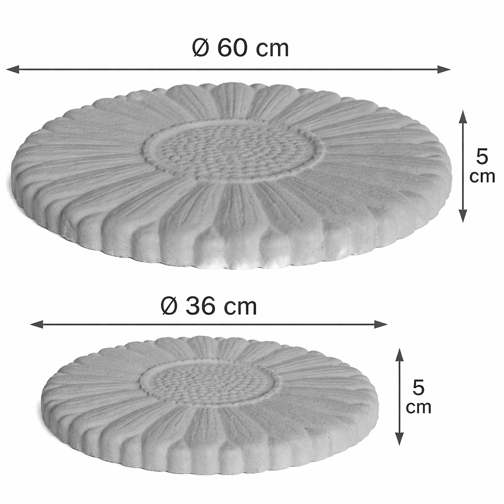 Pisante cimentício redondo para áreas externas