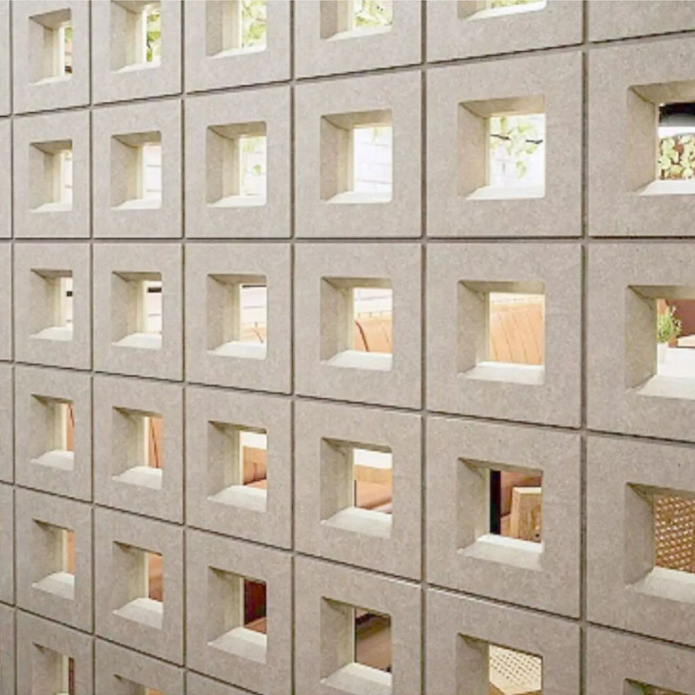 fachada de cobogó de concreto quadro