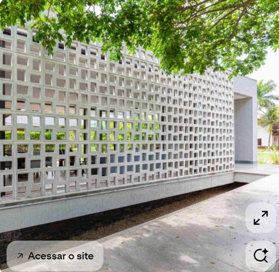 cobogó britânico para muro arquitetônico