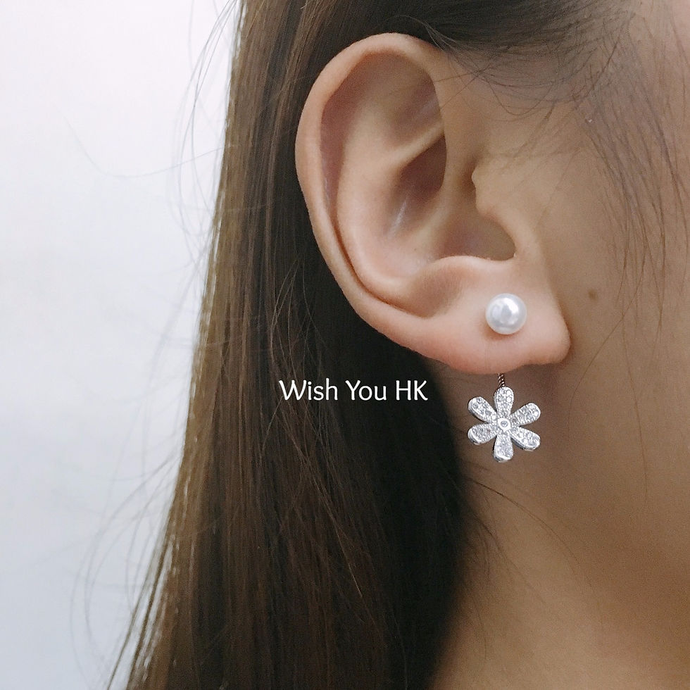 Thumbnail: S925小花珍珠後托耳環
