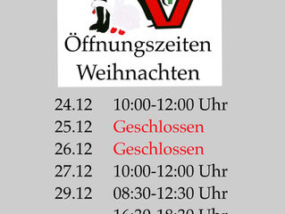 Öffnungszeiten Feiertage 