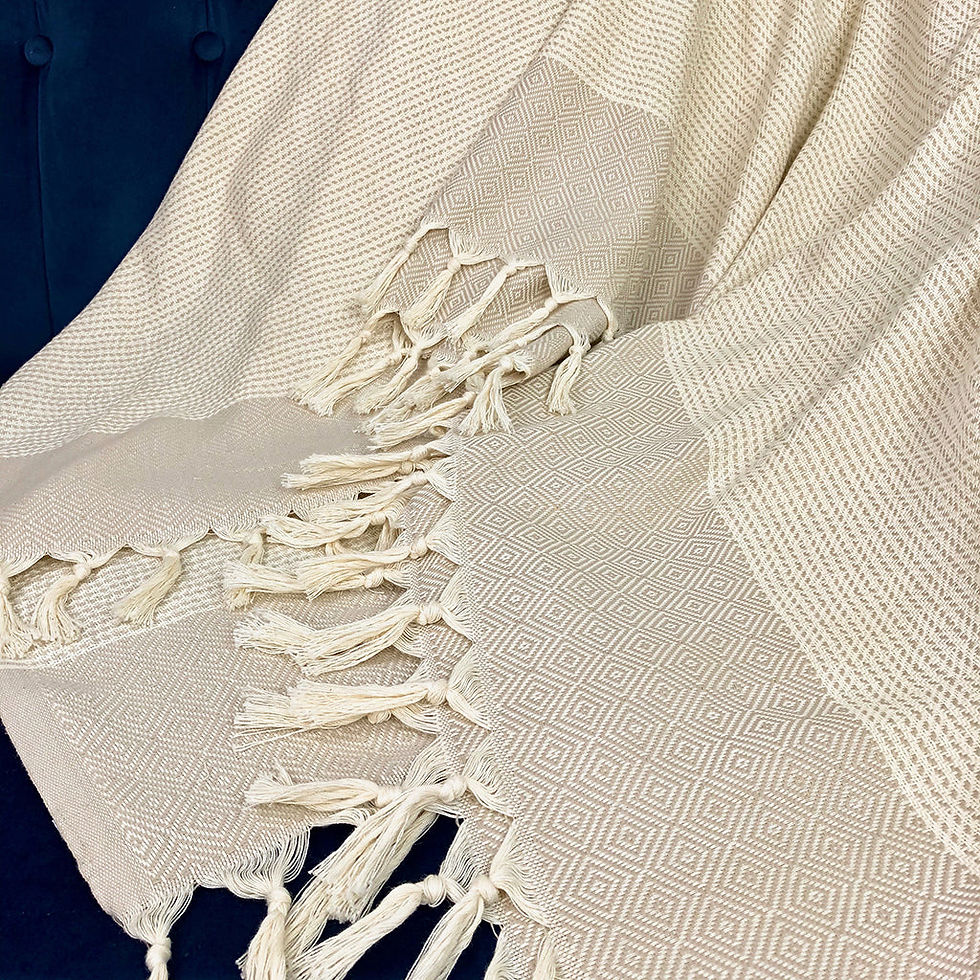 Thumbnail: Diamond Stripe Turkish Throw