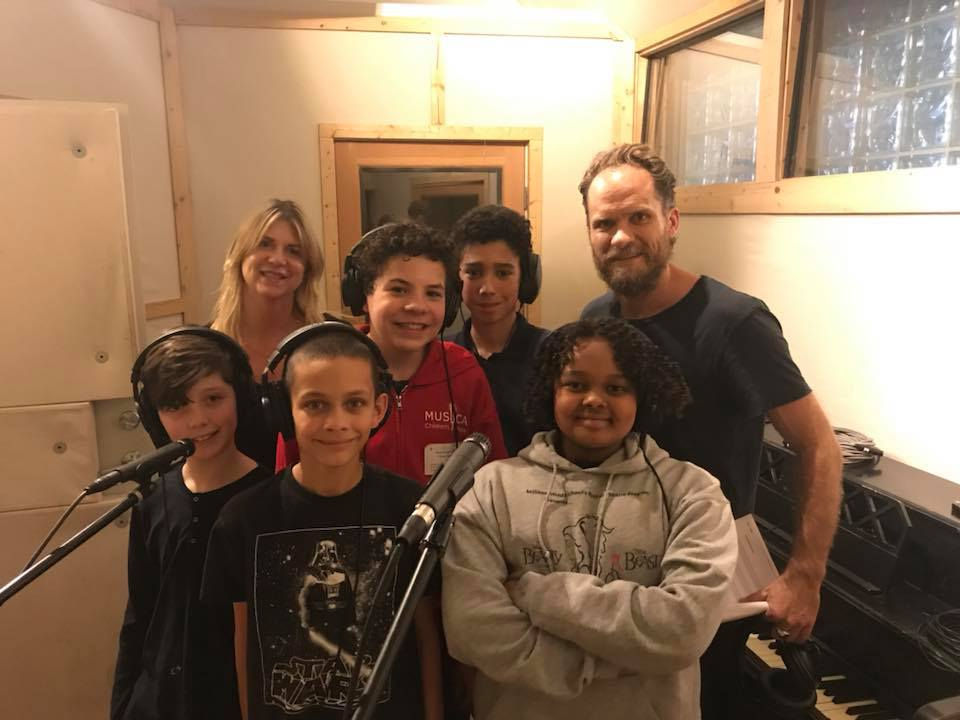 MUSYCA Boys' Choir with composer Danny Bensi and Music Supervisor Monica Zierhut
