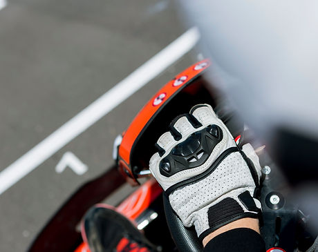 Go-Kart Driver on the Start Line