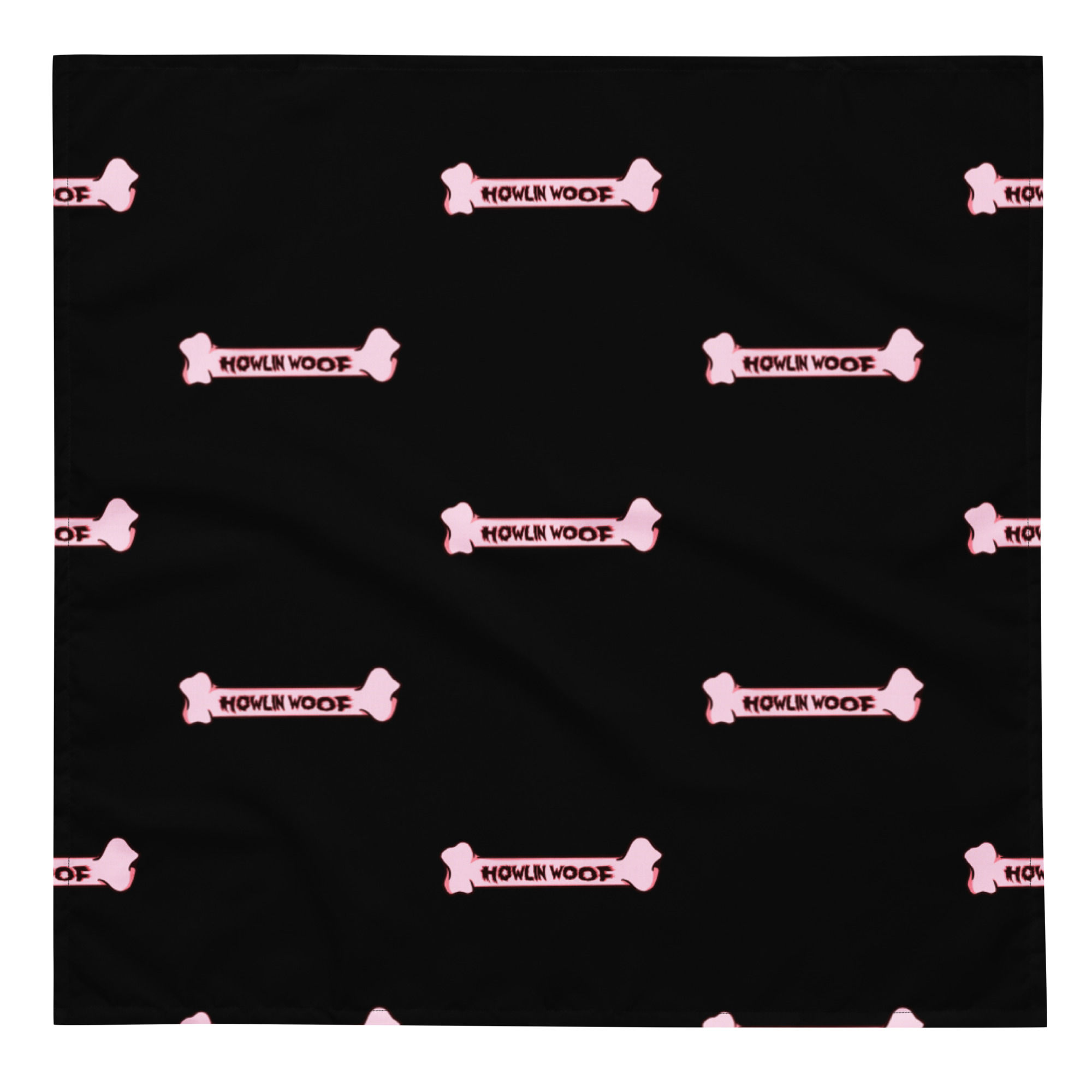 Howlin Wolf Pink Bone Bandana (Black)