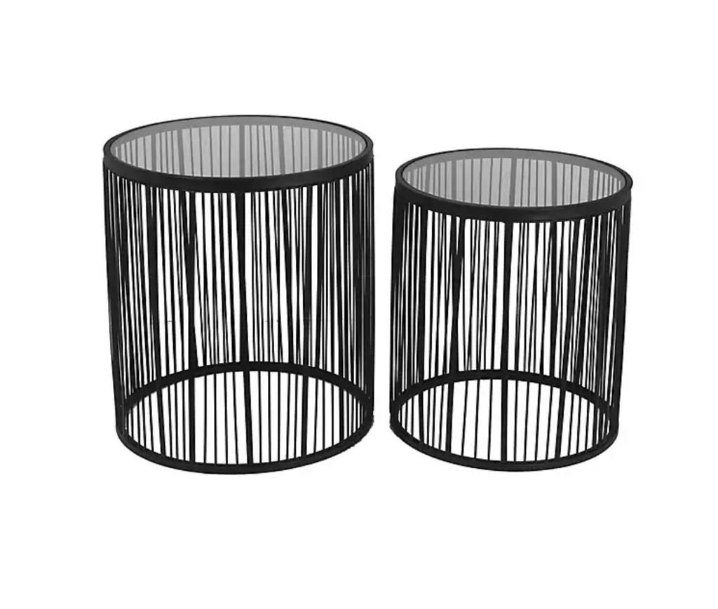 Black Wire End Table