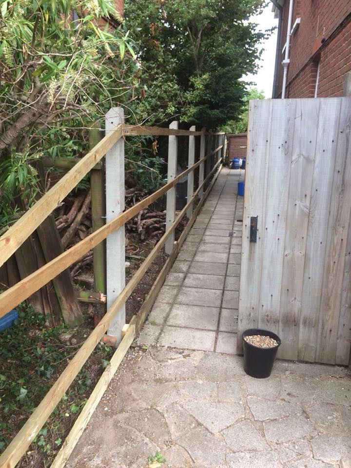 New fencing frame going up - Concrete Posts