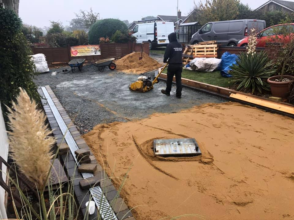 Sand going down