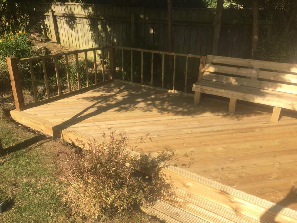 Completed with built in bench