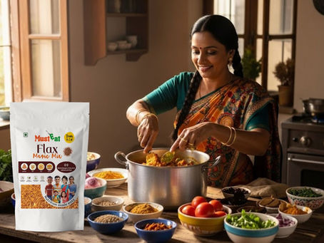 Musteat flax magic mix powder a women cooking