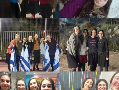 צוות הפנימיה והרבנית שילה מבקרות בסניפים בלילה לבן