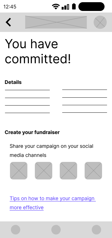 Application Successful Screen