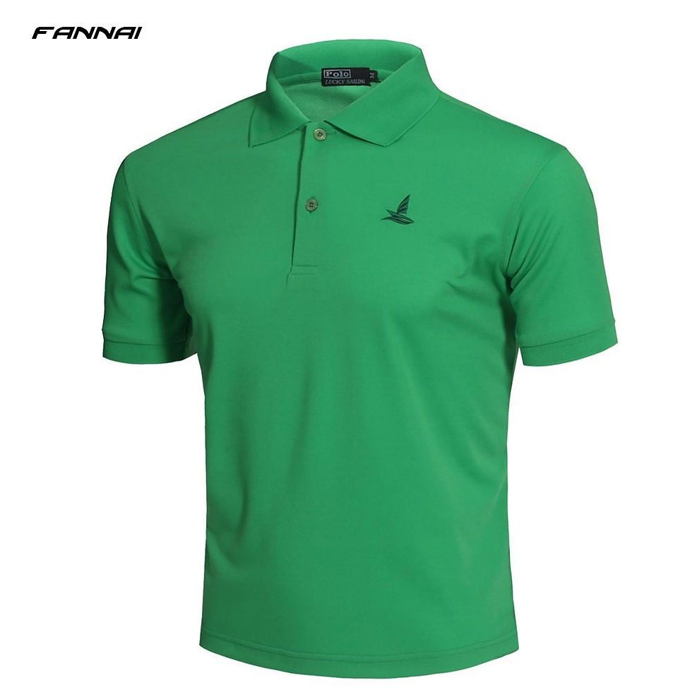 Thumbnail: High Quality Camisa Polo Shirts Slim Fit Men's Shirt Turn Down Collar Summer T