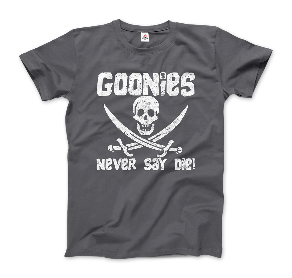 Thumbnail: The Goonies Never Say Die Distressed Design T-Shirt