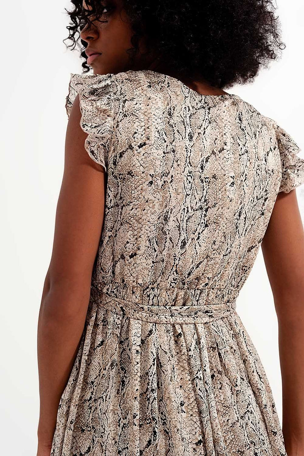 Thumbnail: Belted Snakeskin Mini Dress