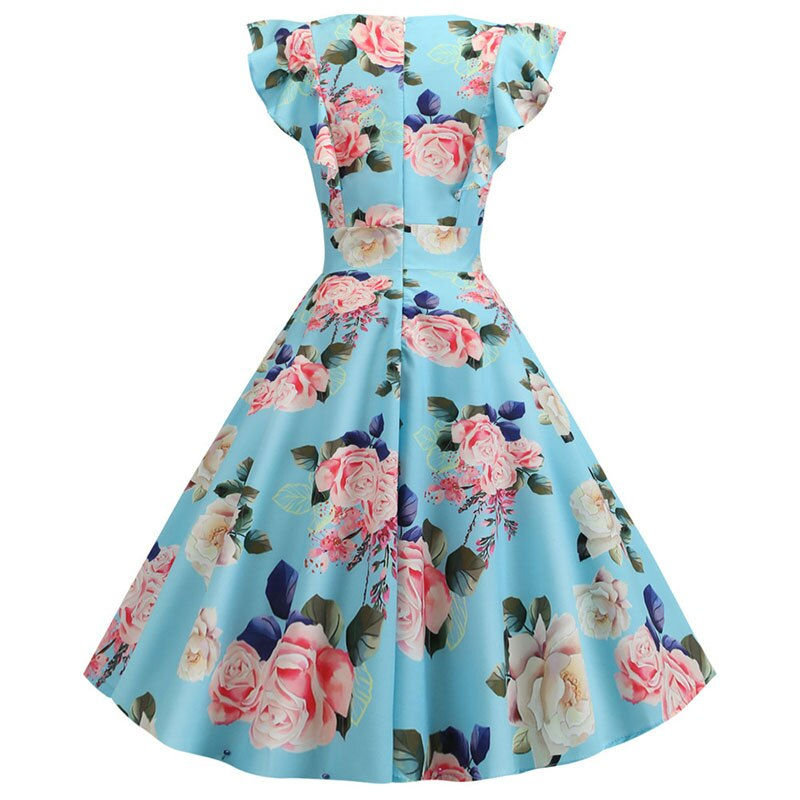 Thumbnail: Women Summer Dress Retro 50s 60s Robe Femme Rockabilly Pinup Party Vestidos