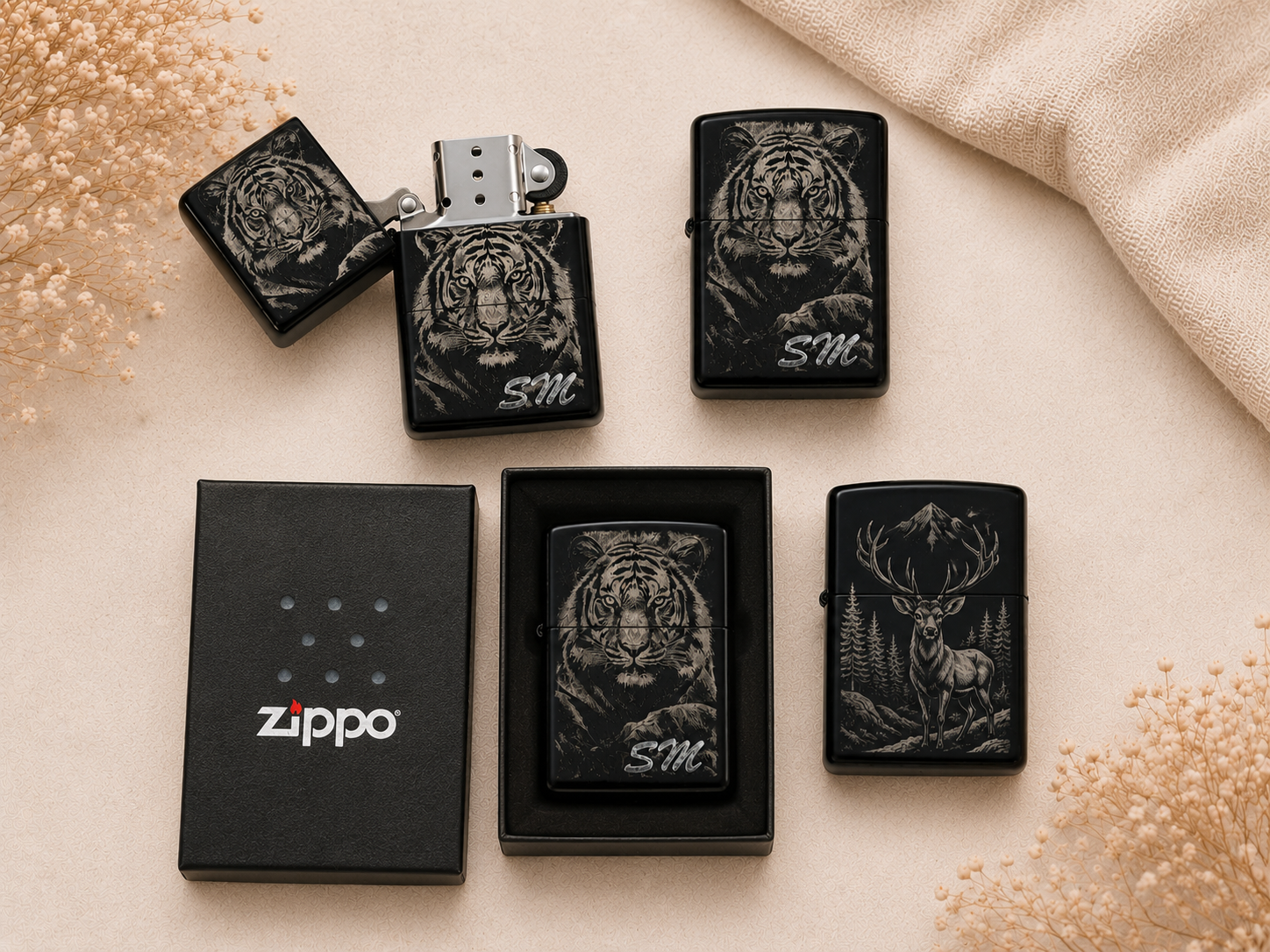 Briquet zippo " gravure recto/verso"