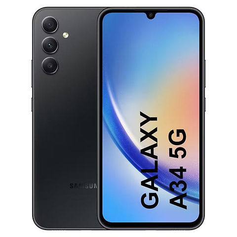 SAMSUNG Galaxy A34 5G - 128 GB, Awesome Black | Fast Cracked Phone