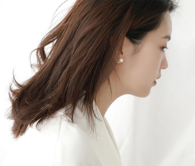 Thumbnail: [Gold Diamond] Diamond Cut Gold Pearl Earrings