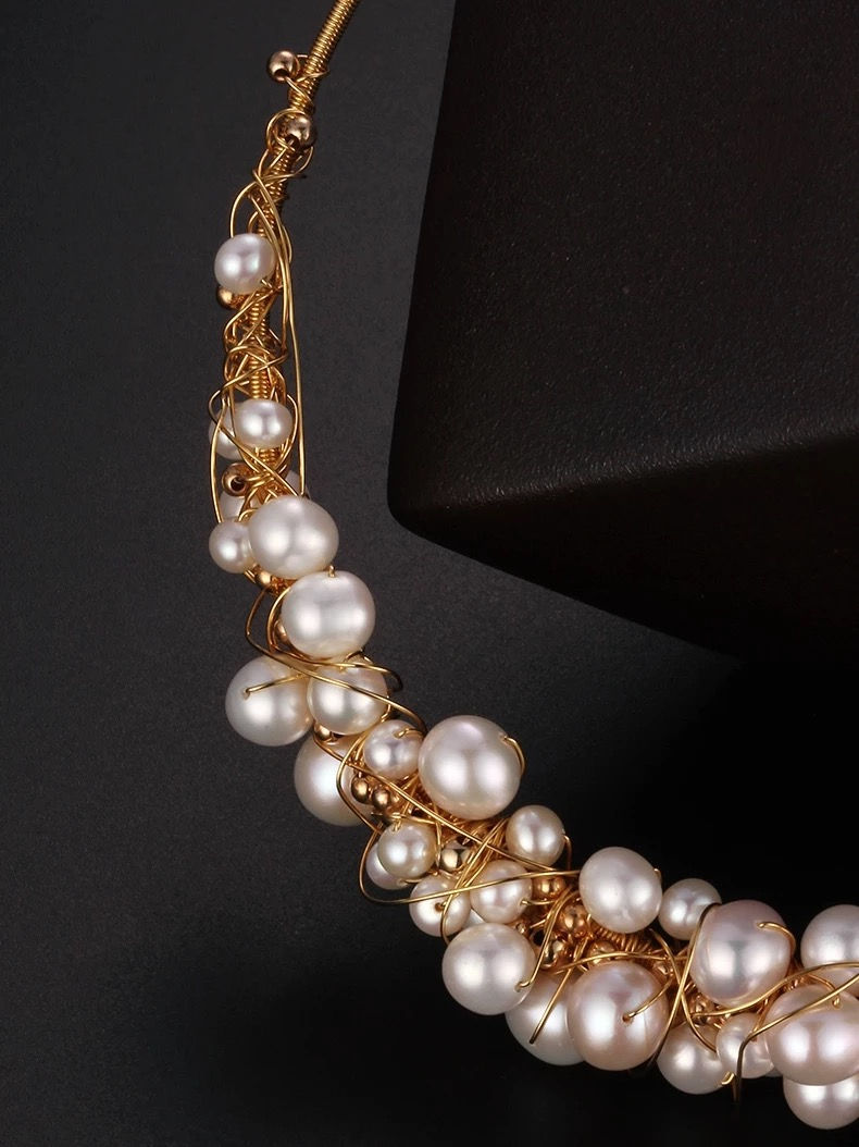 Thumbnail: Popcorn Baroque Pearl Necklace