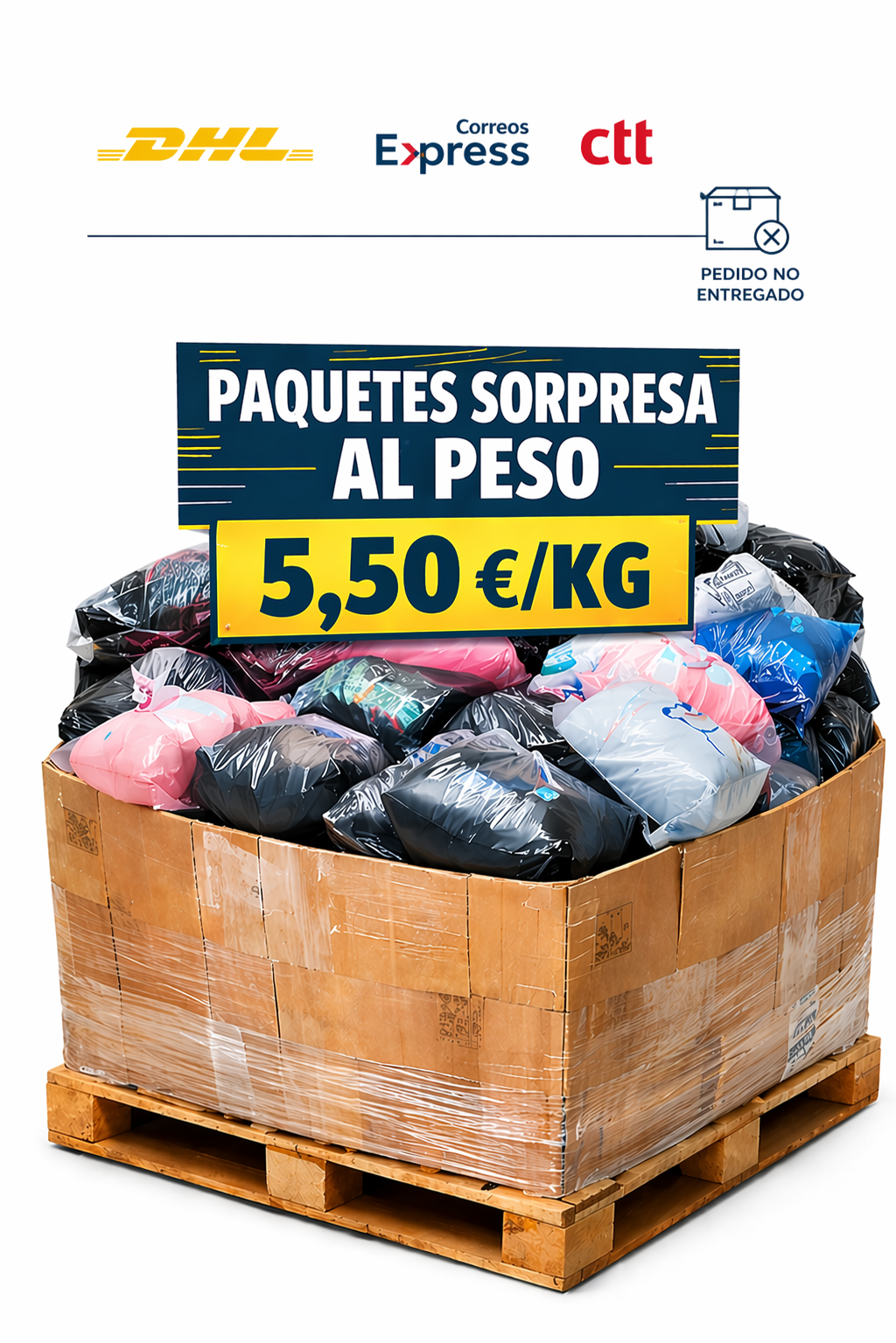 Palets Paquetes cerrados -no entregados