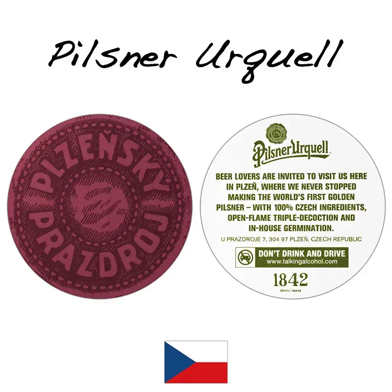 Pilsner Urquell Beer Czech Republic Beermats / Coasters / Beer Mats