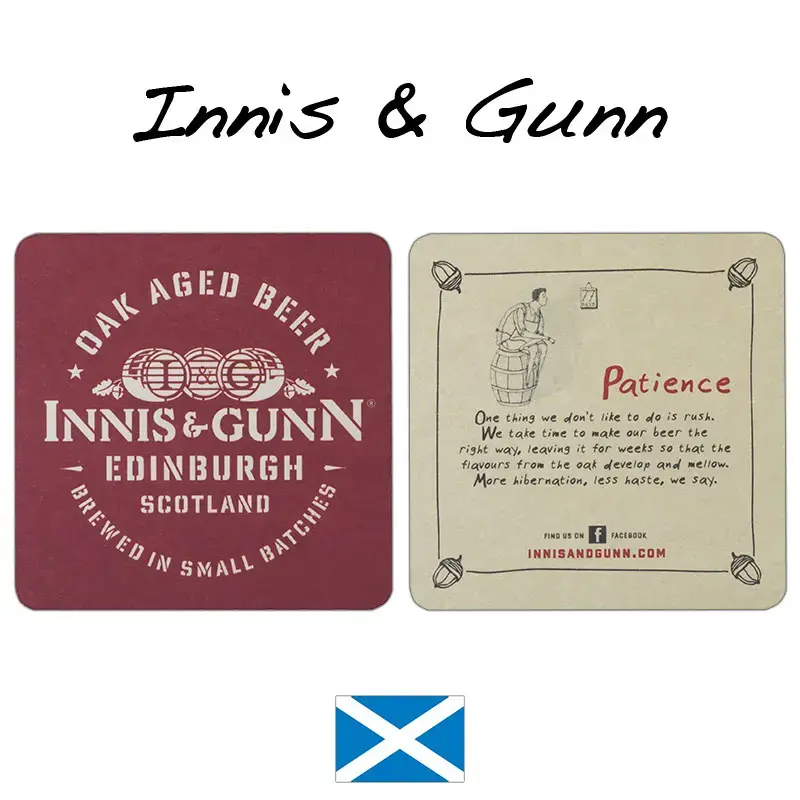 Innis & Gunn Oak Aged Beer Edinburgh Scotland Beermats / Coasters / Beer Mats