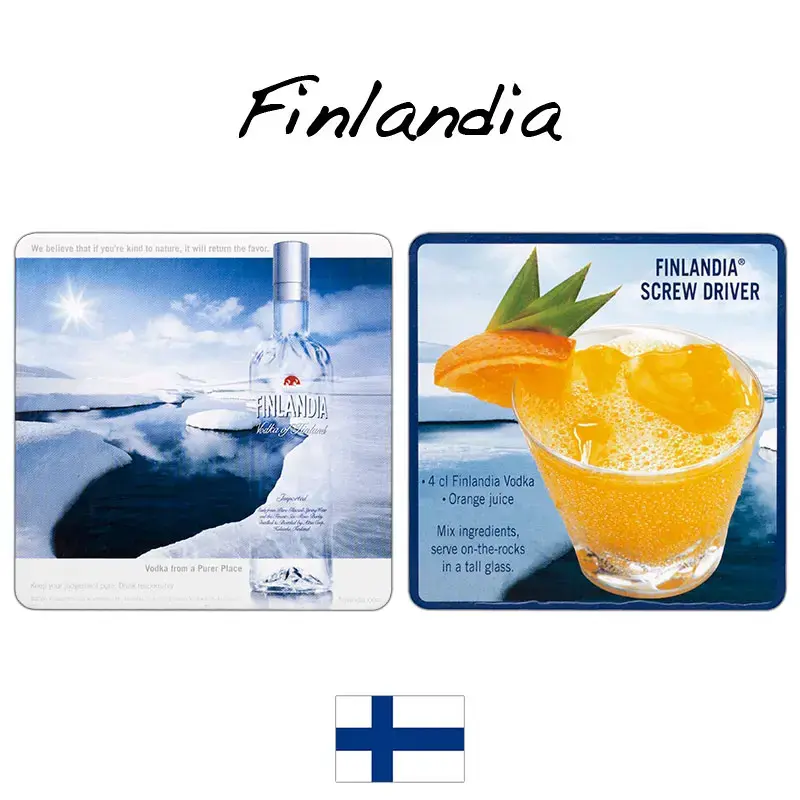 Finlandia Vodka Screw Driver 2006 Limited Edition Beermats / Coasters / Beer Mats