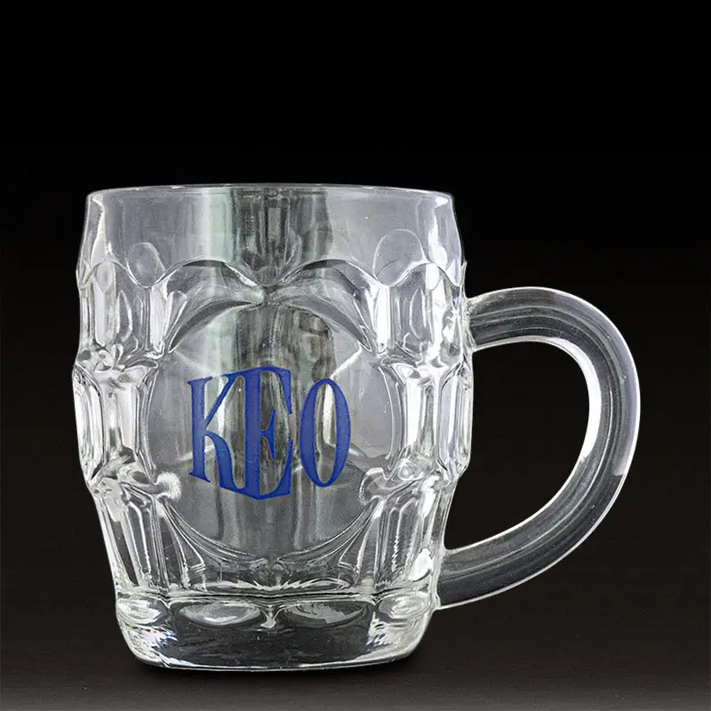 Vintage Rare KEO Half Pint Beer Glasses with Blue Logo