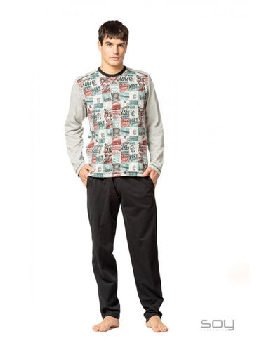 egatex, soy, pijama, college, hombre, invierno, divertido, moderno
